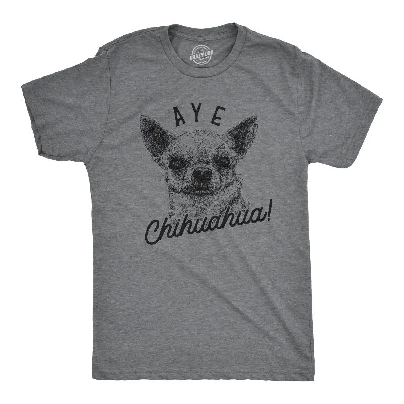 Men's eco-friendly gym t-shirt-Aye Chihuahua Men's T Shirt