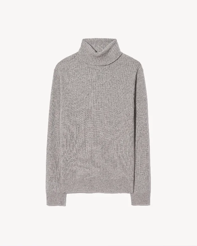 Men's linen sweater-Men's sustainable athletic t-shirt-COLE CASHMERE TURTLENECK SWEATER