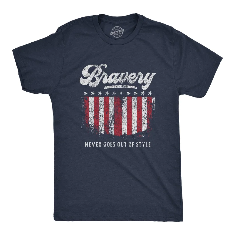 Men's sustainable athletic t-shirt-Bravery Never Goes Out Of Style Men's T Shirt