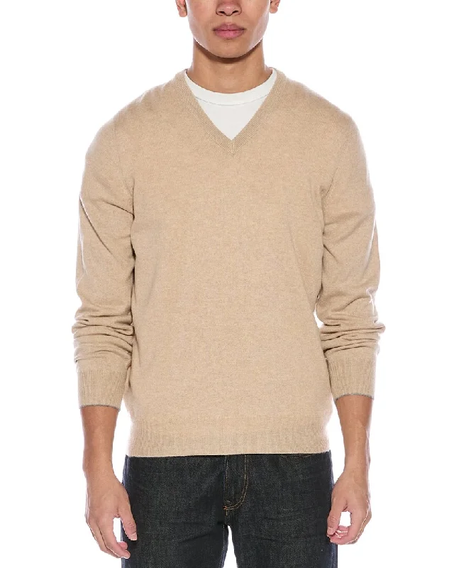 Men's durable sweatshirt-Men's comfortable exercise t-shirt-Brunello Cucinelli Cashmere V-Neck Sweater