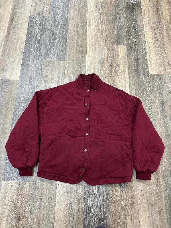 Men's wool jacket-Men's relaxed fit performance t-shirt-Jacket Puffer & Quilted By Blanknyc In Red, Size: M