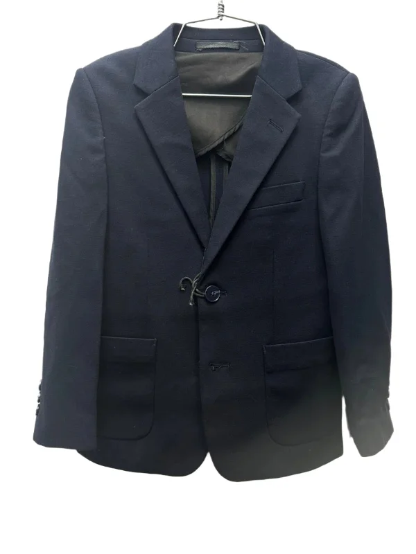 Men's single-breasted jacket-Men's sustainable athletic t-shirt-blazer stretch regular - navy