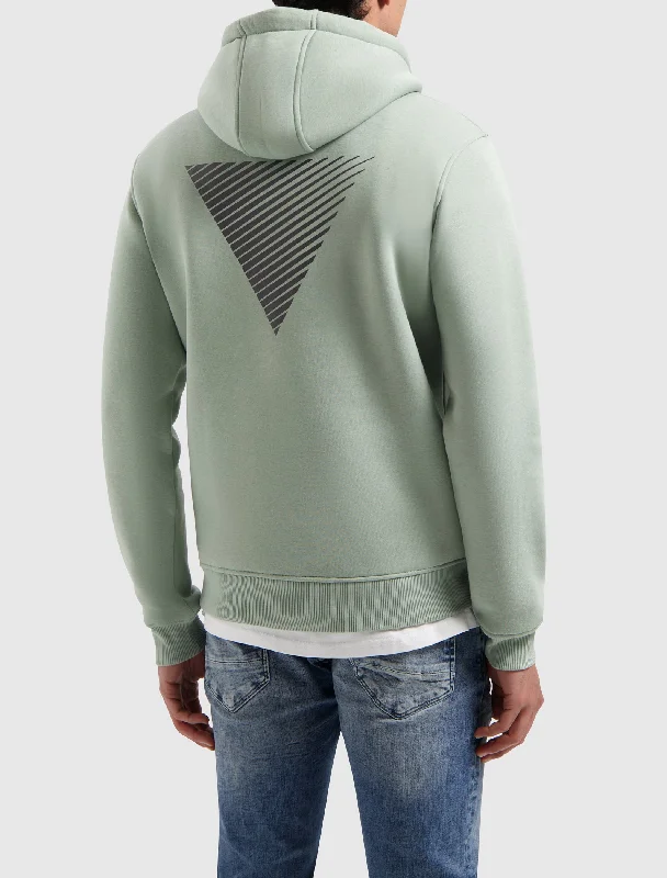 Men's windproof sweater-Men's quick-dry athletic t-shirt-Essential Logo Hoodie | Army Green