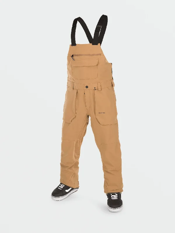 Men's straight fit pants-Men's versatile fitness t-shirt-Mens Roan Bib Overalls - Caramel