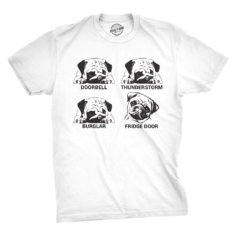 Men's versatile fitness t-shirt-Pug Faces Men's T Shirt