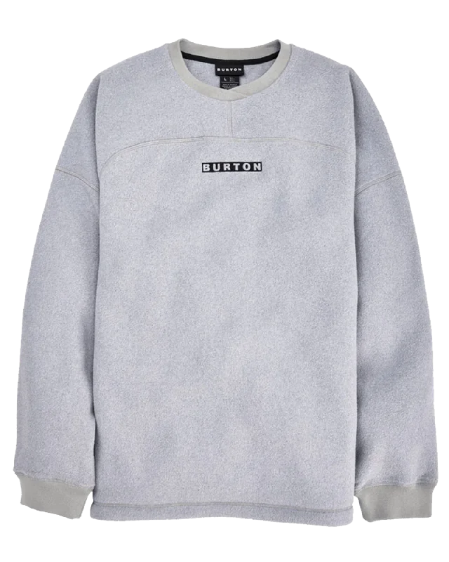 Men's retro sweatshirt-Men's sporty exercise t-shirt-Burton Men's Cinder Crewneck Fleece - Gray Heather