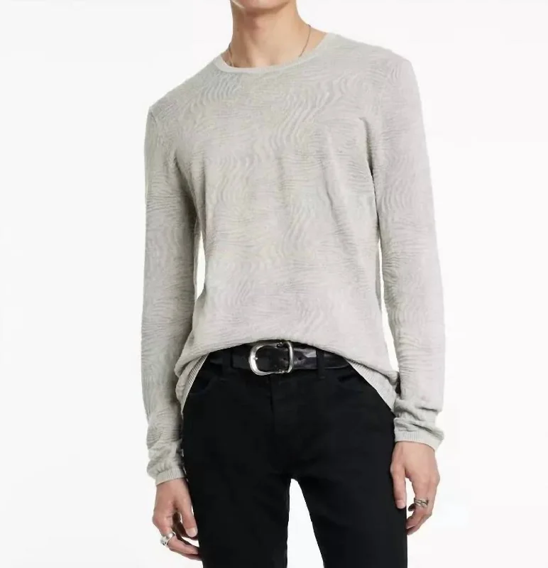 Men's fall sweatshirt-Men's versatile fitness t-shirt-Mercer Crew Sweater In Grey