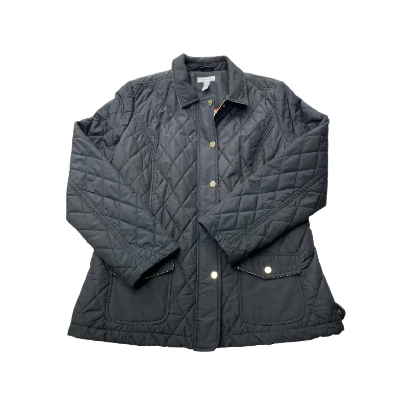 Men's double-breasted jacket-Men's breathable performance t-shirt-Jacket Puffer & Quilted By Charter Club In Black, Size: Large