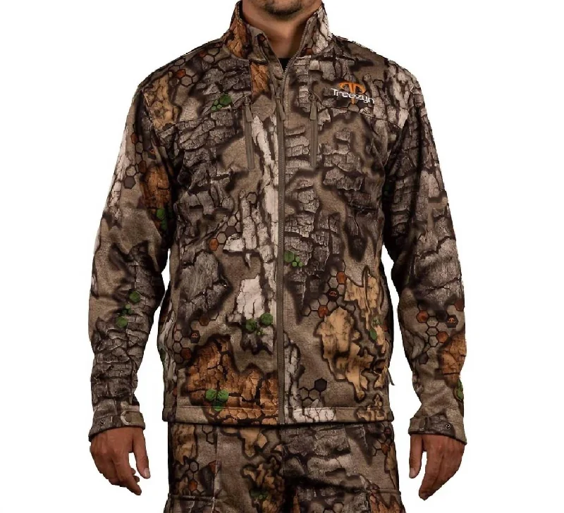 Men's lightweight jacket-Men's tech fabric workout wear t-shirt-Men's Late Season Jacket In Camo