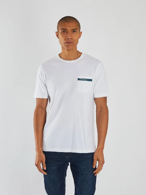 Men's sporty exercise t-shirt-Tommy Tee Dove White