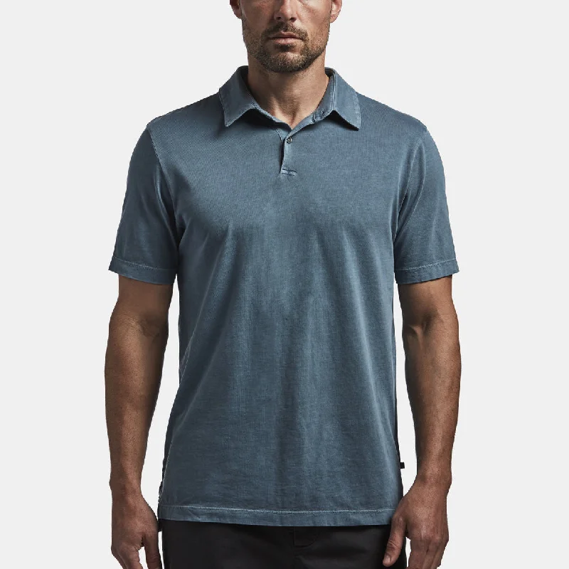 Men's breathable office wear polo shirt-Men's casual athletic wear t-shirt-Sueded Jersey Polo - Globe Pigment