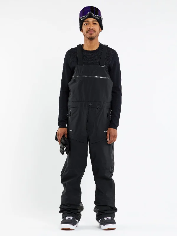 Men's drawstring pants-Men's eco-friendly gym t-shirt-Mens 3L Gore-Tex Bib Overhauler - Black