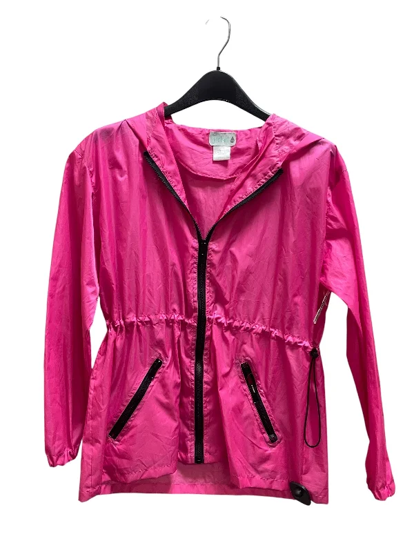 Men's zip-up jacket-Men's casual athletic wear t-shirt-Jacket Windbreaker By Clothes Mentor In Pink, Size: S