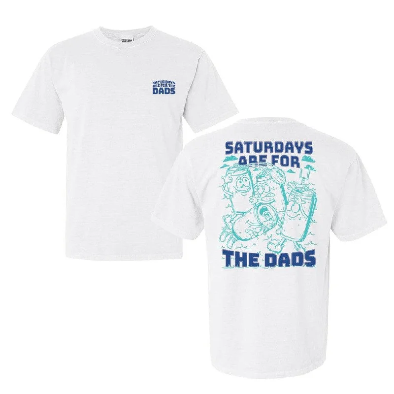 Men's eco-friendly gym t-shirt-Saturdays Are For The Dads Football Tee