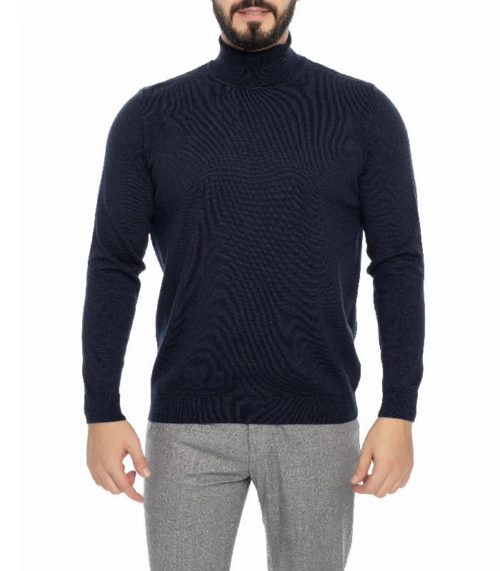 Men's cotton sweatshirt-Men's lightweight athletic wear t-shirt-PORTLAND TURTLENECK SWEATER