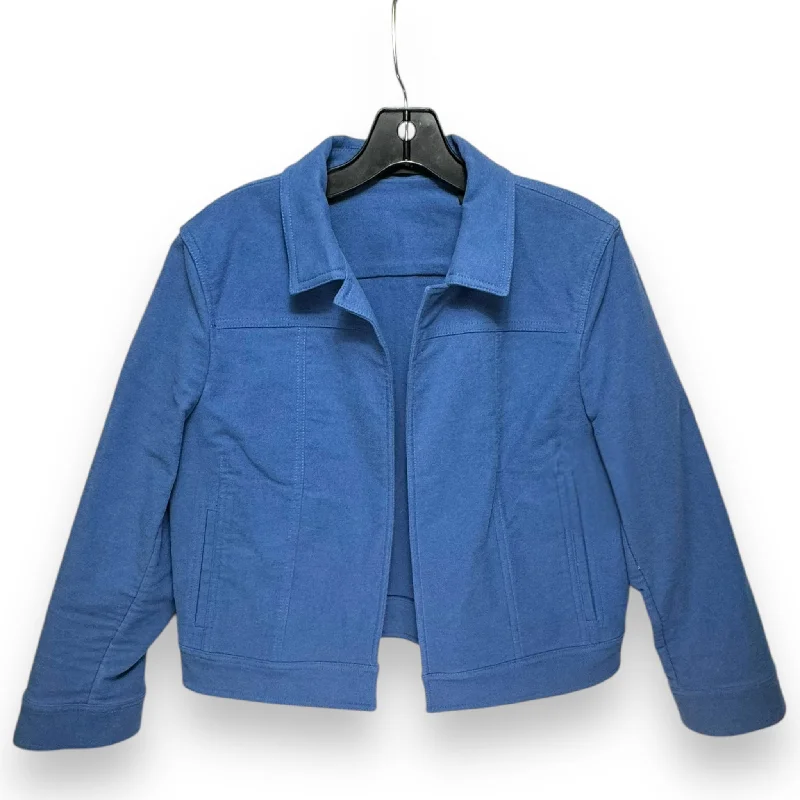 Men's windbreaker jacket-Men's sporty exercise t-shirt-Jacket Other By Theory In Blue, Size: L