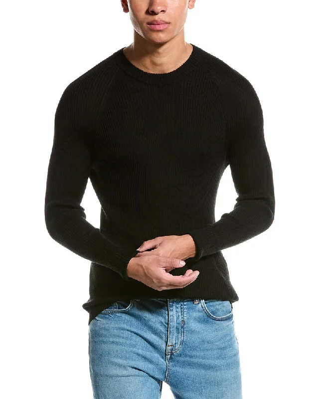 Men's insulated sweatshirt-Men's eco-friendly gym t-shirt-Raffi Raglan Wool-Blend Crewneck Sweater