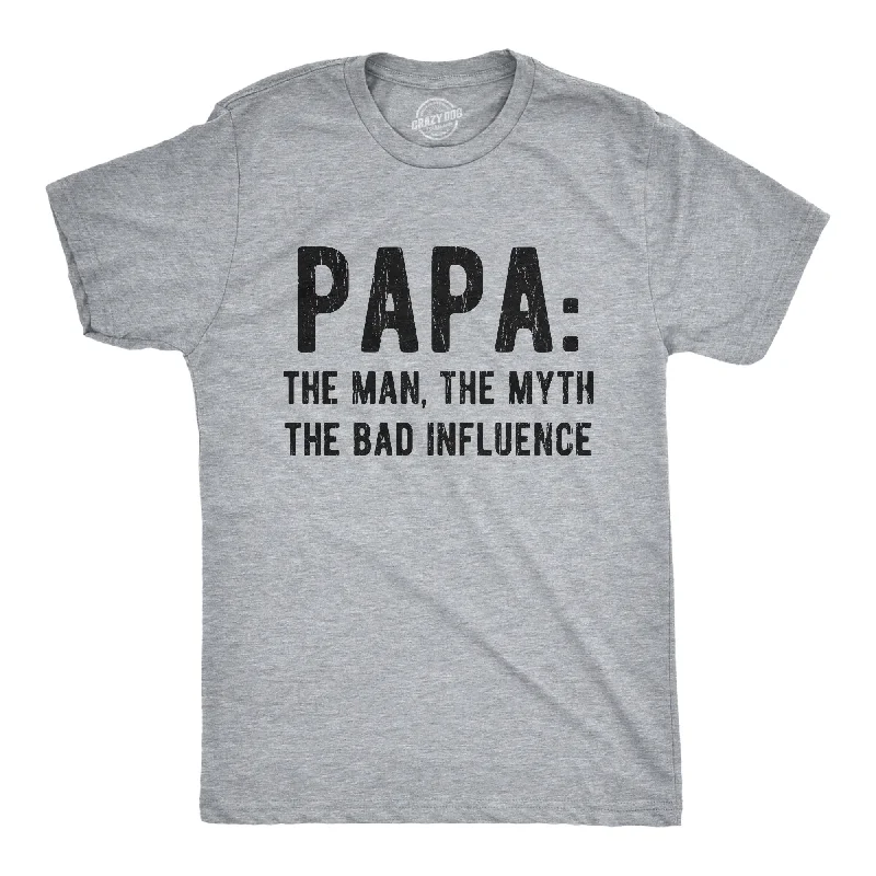 Men's relaxed fit performance t-shirt-Papa The Man The Myth The Legend Men's T Shirt