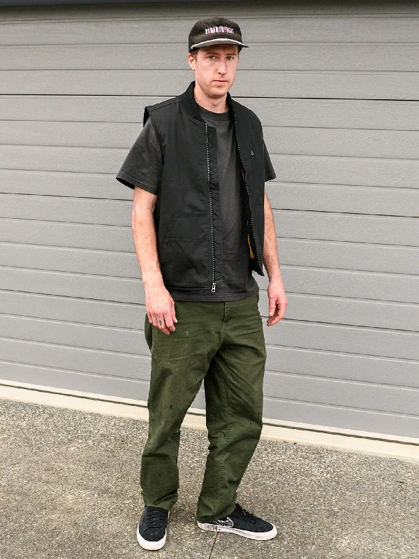 Men's wrinkle-resistant pants-Men's high-performance workout t-shirt-Frickin Modern Stretch Chino Pants - Squadron Green