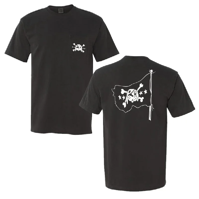 Men's sporty exercise t-shirt-Pirate Dog Pocket Tee