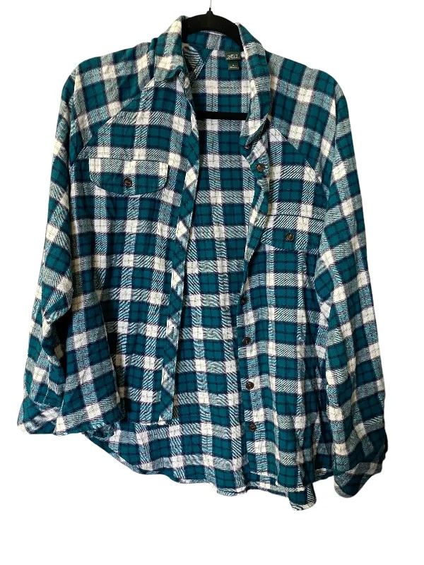 Men's stylish jacket-Men's relaxed fit performance t-shirt-Jacket Shirt By Wild Fable In Checkered Pattern, Size: M